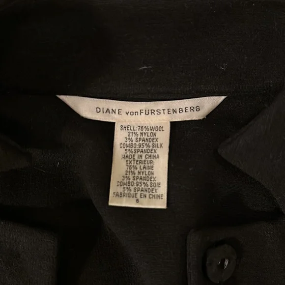 Cropped Black Diane von Furstenberg Jacket - Picture 3 of 3